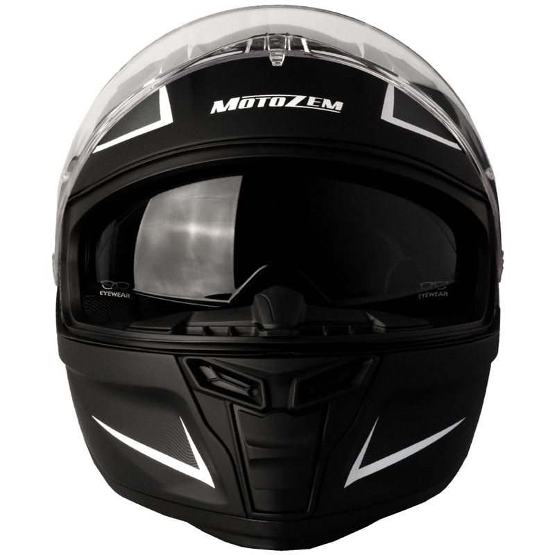 Casca moto integrala Motozem Guardian negru-alb-gri mat
