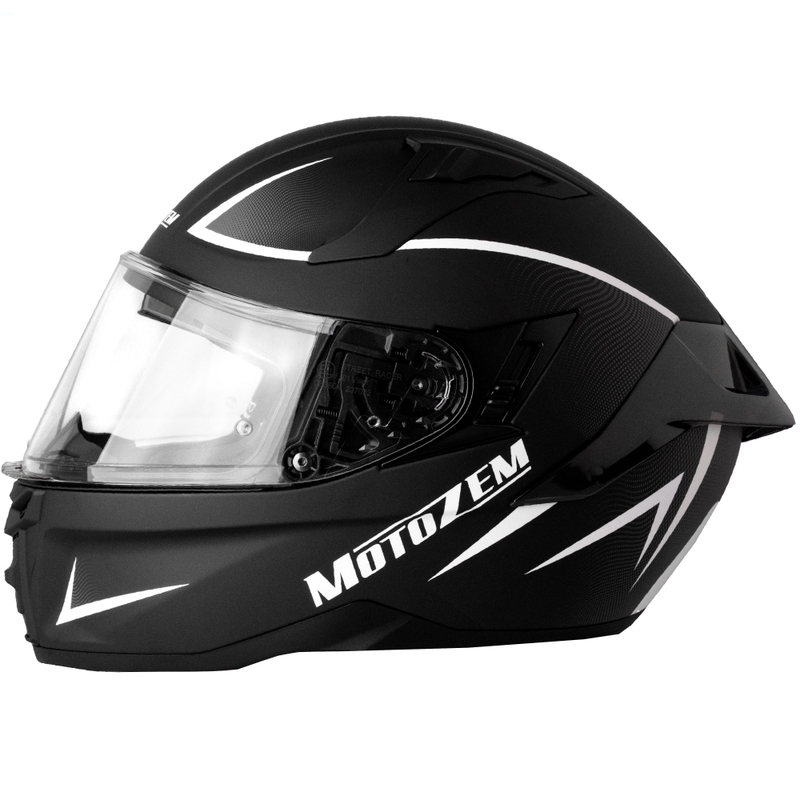 Casca moto integrala Motozem Guardian negru-alb-gri mat