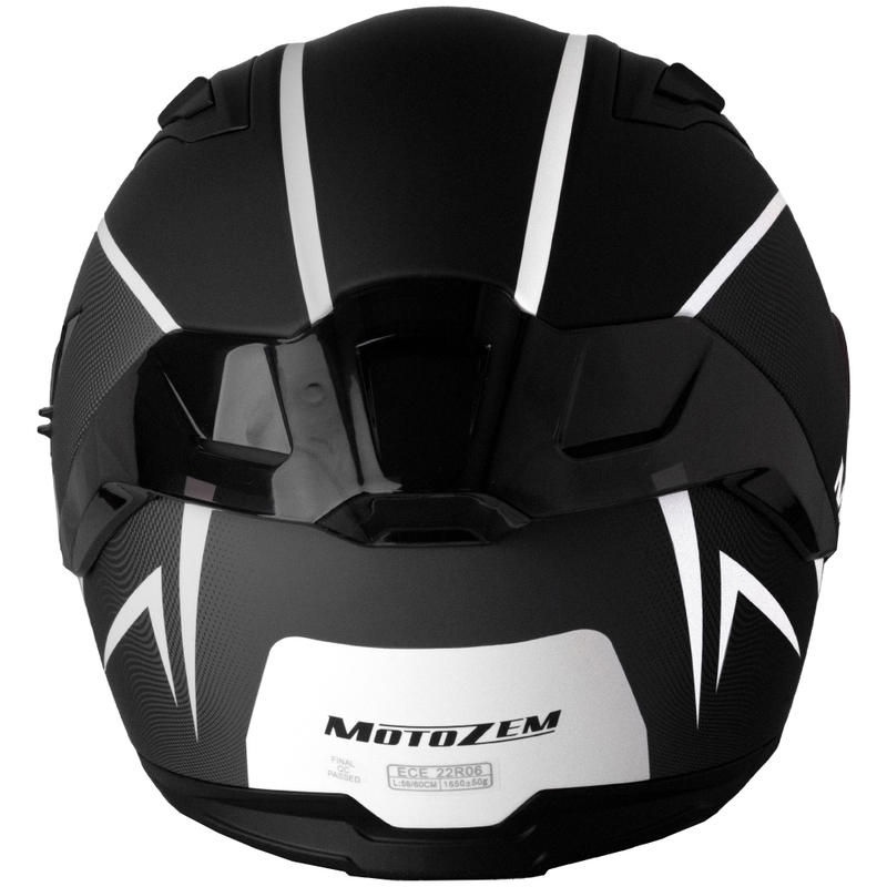 Casca moto integrala Motozem Guardian negru-alb-gri mat