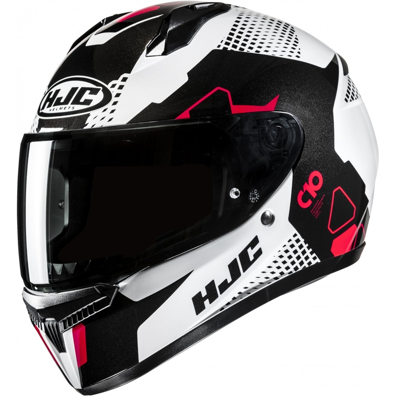 Casca moto integrala HJC C10 Aspa MC1 alb-negru-rosu