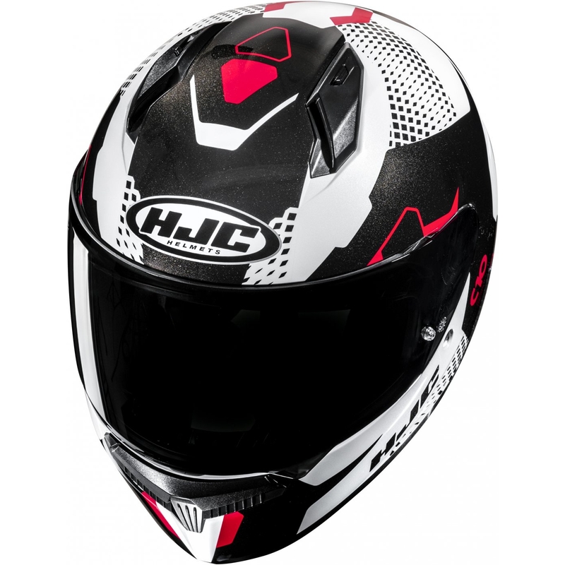Casca moto integrala HJC C10 Aspa MC1 alb-negru-rosu