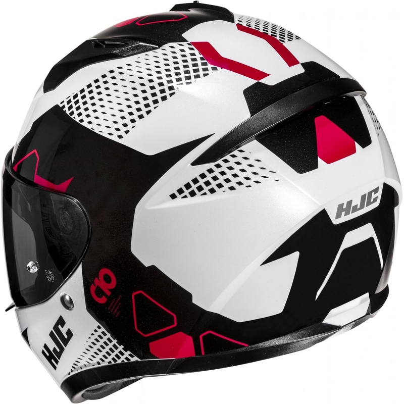 Casca moto integrala HJC C10 Aspa MC1 alb-negru-rosu