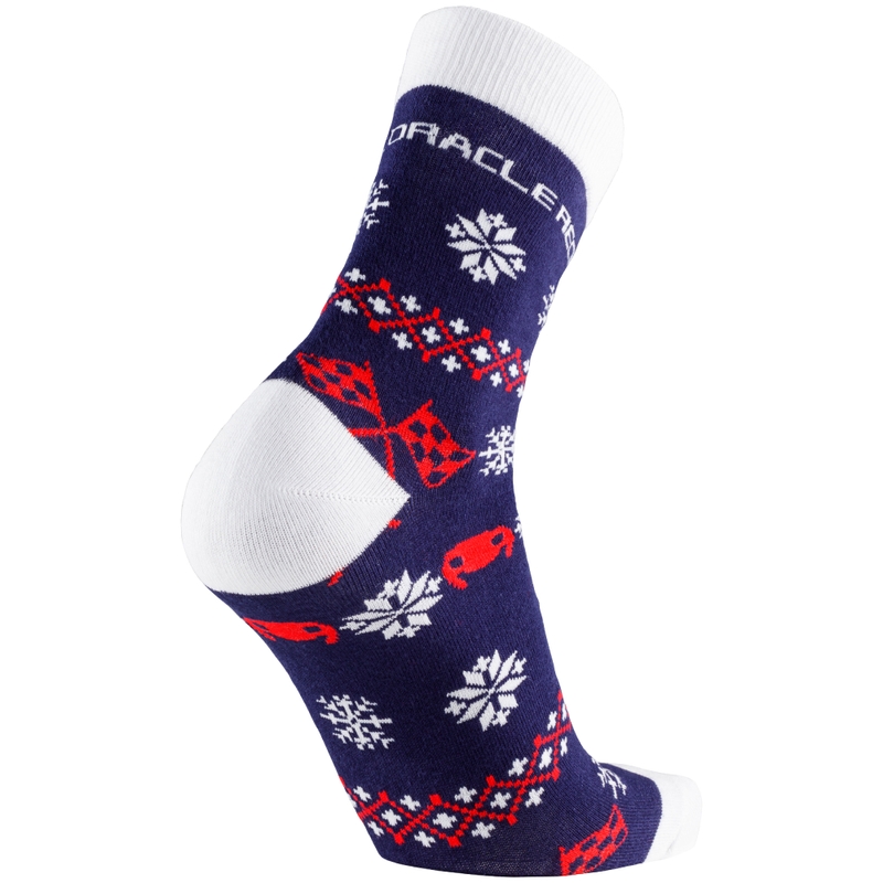 Oracle Red Bull Racing Socks - editia de Craciun albastru-alb-rosu