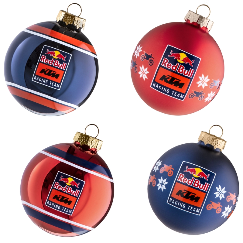 Flacoane de Crăciun Red Bull KTM Decoration Set albastru-portocaliu