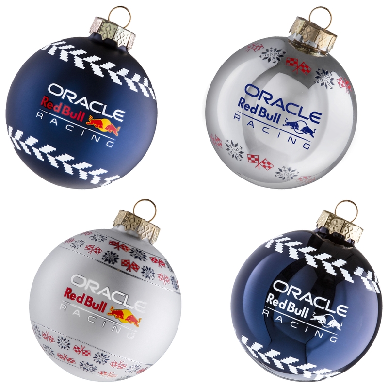 Ornamente de Crăciun Oracle Red Bull Racing albastru-argintiu