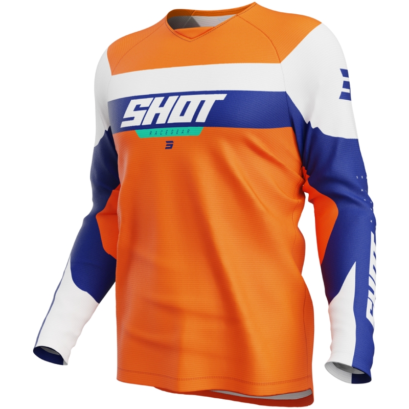 Tricou portocaliu de motocross Shot Draw League pentru copii