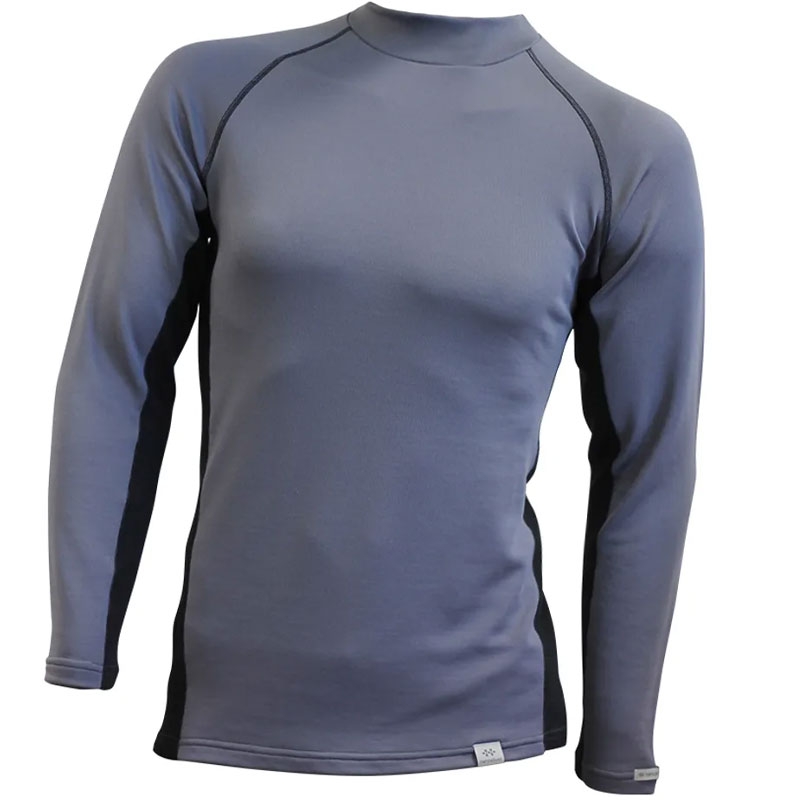 Tricou termic pentru bărbați nanosilver® Merino Stone gri-negru lichidare