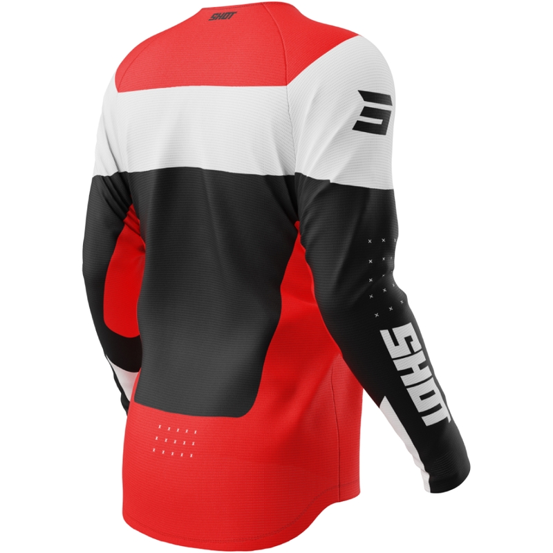 Tricou roșu de motocross Shot Draw League pentru copii