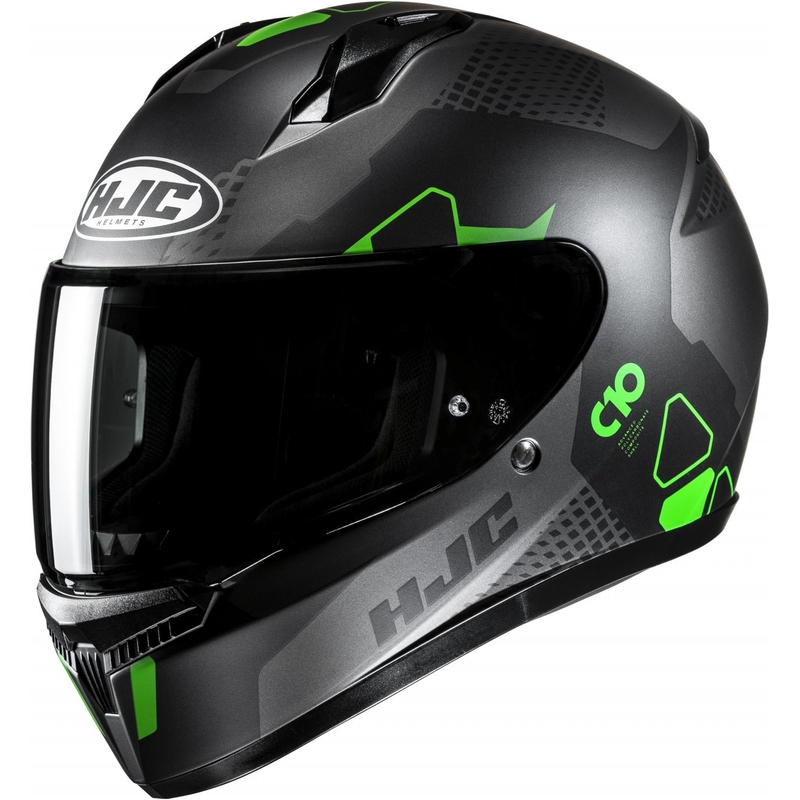 Casca moto integrala HJC C10 Aspa MC4SF negru-gri-verde