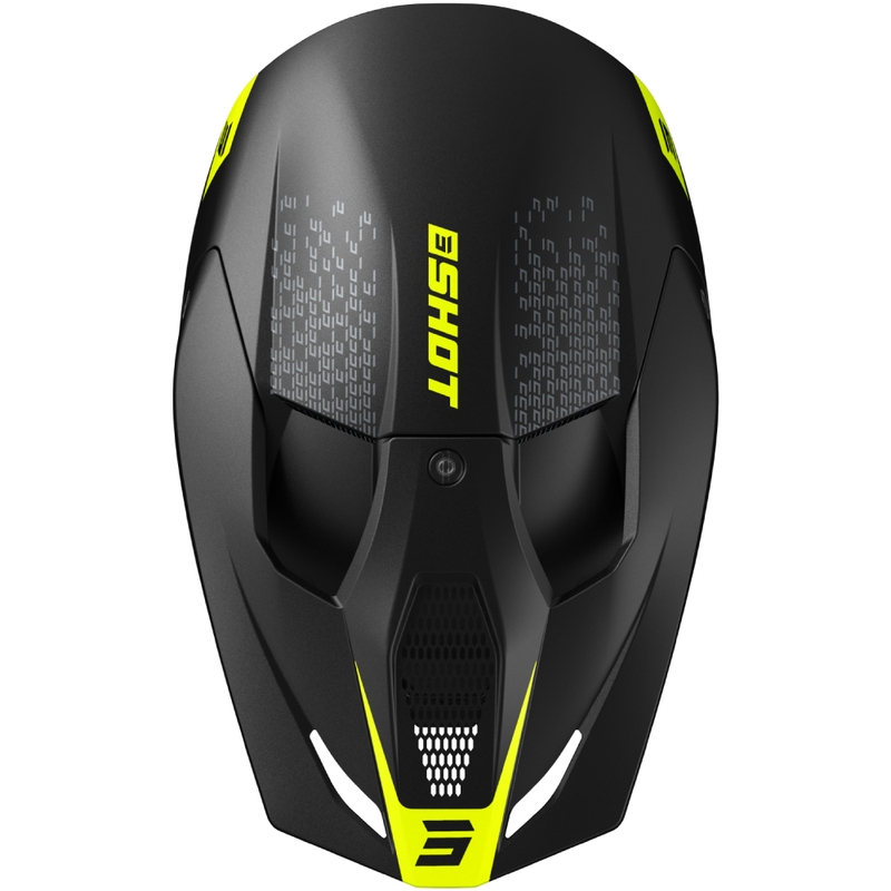 Casca de motocross Shot Furious Draw galben fluo