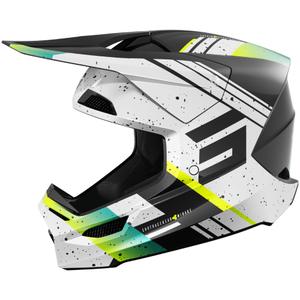 Casca de motocross Shot Furious Mirage albastru-galben fluo