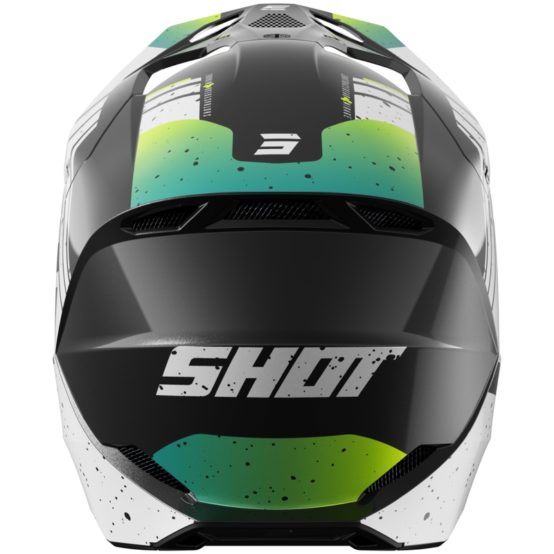 Casca de motocross Shot Furious Mirage albastru-galben fluo
