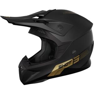 Casca de motocross Shot Pulse Element auriu mat