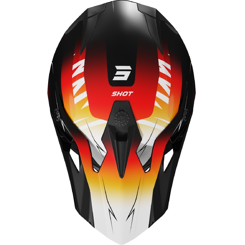 Casca motocross copii Shot Pulse X-Trem portocaliu-rosu