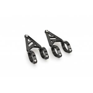 Clamp set PUIG LUMEN LED 20878N d 42-43mm + suport for headlights Negru