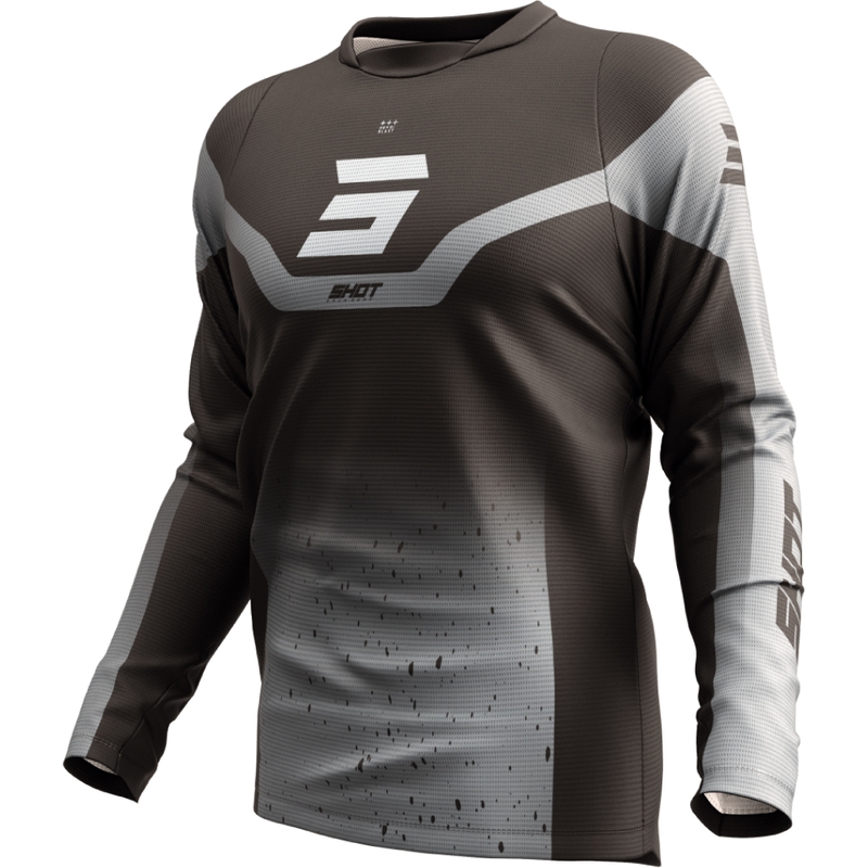 Tricou de motocross Shot Devo Blast negru-gri