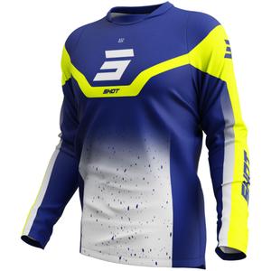 Tricou de motocross Shot Devo Blast albastru
