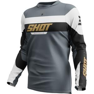 Tricou de motocross Shot Devo League auriu