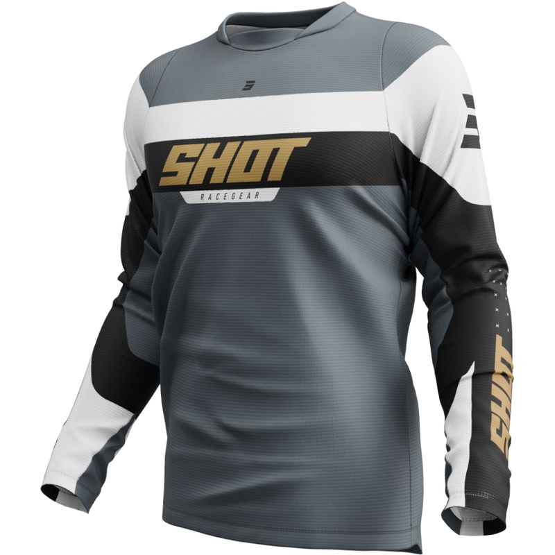 Tricou de motocross Shot Devo League auriu