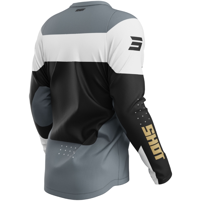 Tricou de motocross Shot Devo League auriu