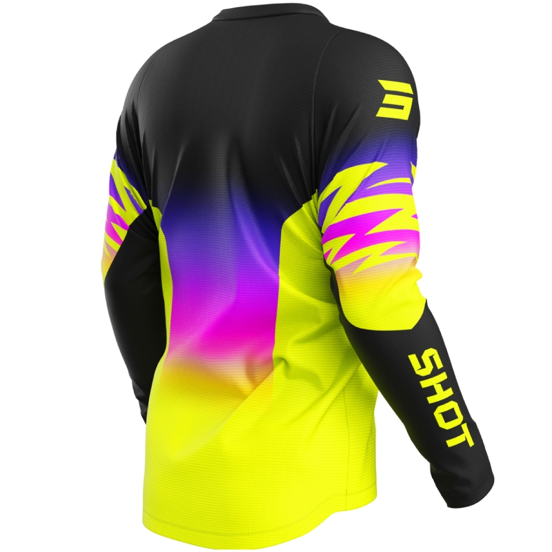 Tricou motocross Shot Devo X-Trem galben fluo