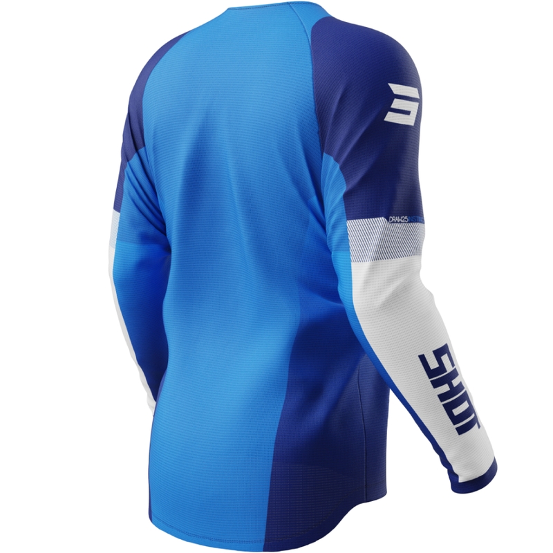 Tricou de motocross Shot Draw Instinct albastru