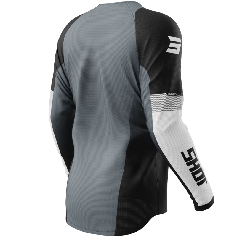 Tricou de motocross Shot Draw Instinct gri