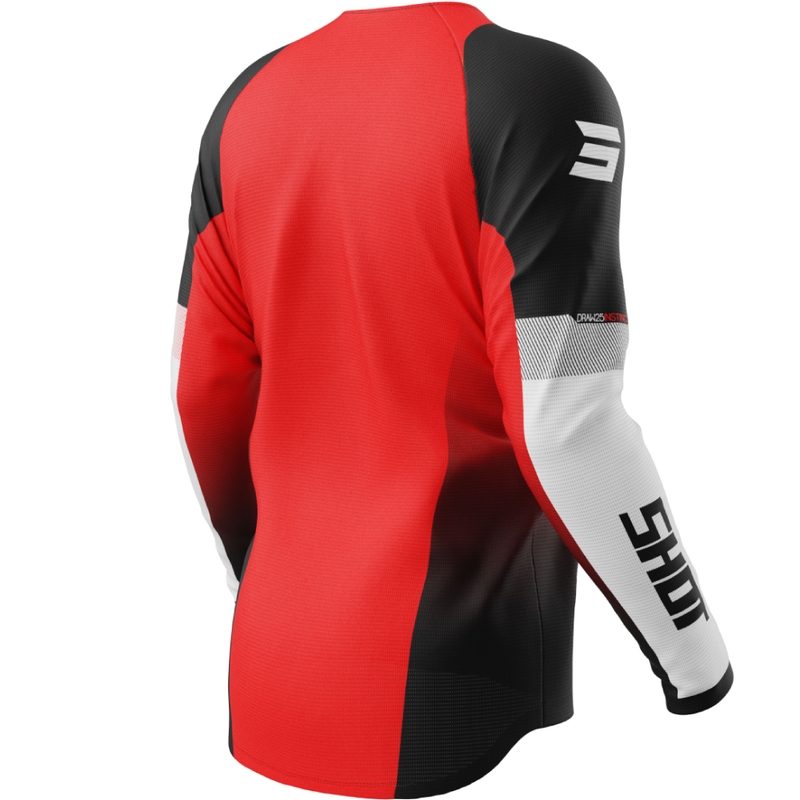 Tricou de motocross Shot Draw Instinct roșu