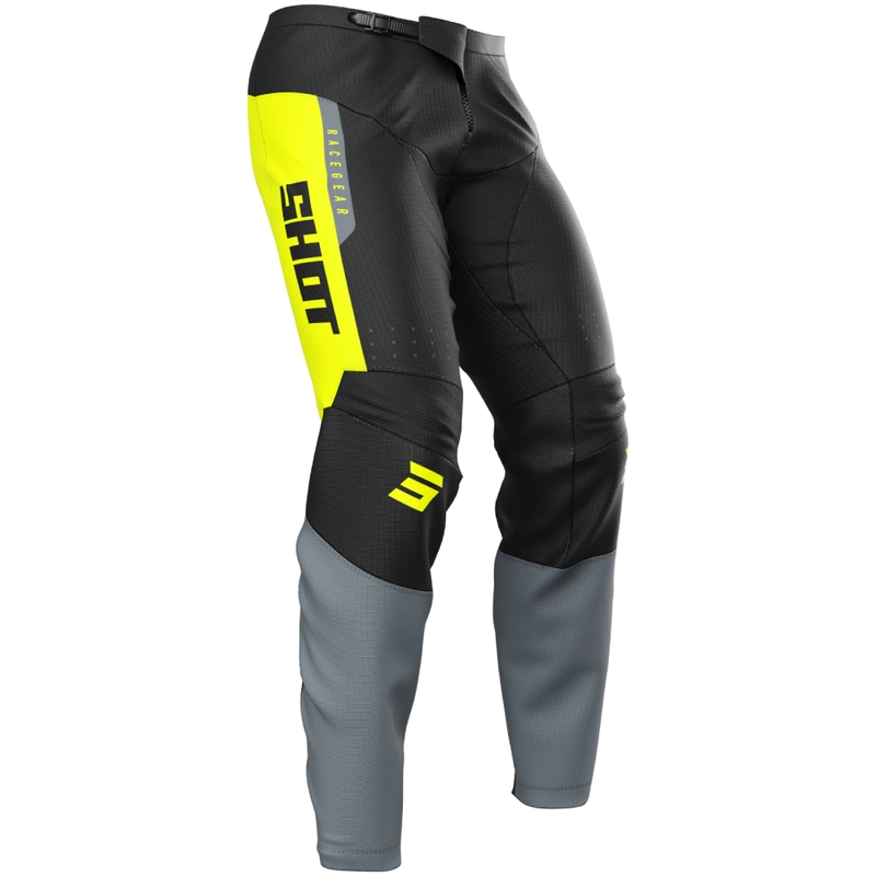 Pantaloni de motocross Shot Devo League galben fluo