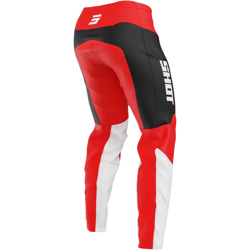 Pantaloni de motocross Shot Devo League roșii