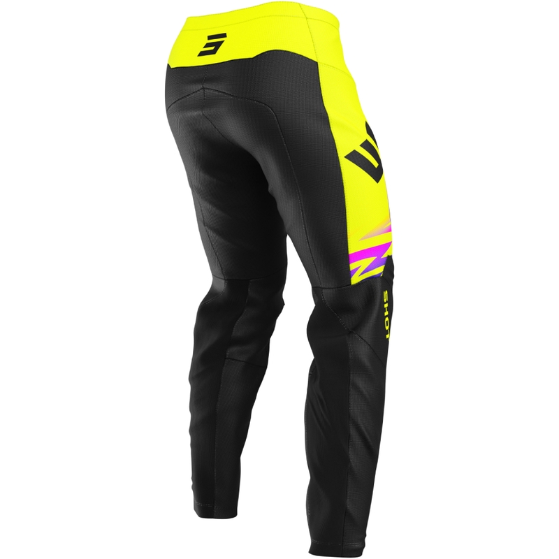 Pantaloni de motocross Shot Devo X-Trem galben fluo