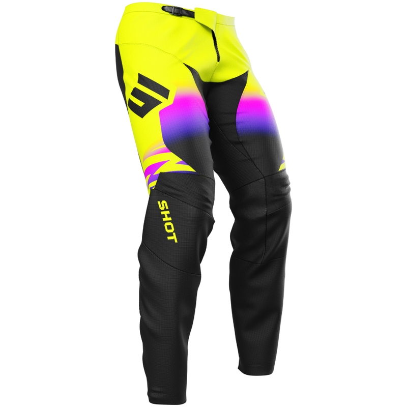 Pantaloni de motocross Shot Devo X-Trem galben fluo