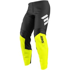 Pantaloni de motocross Shot Draw Instinct galben fluo