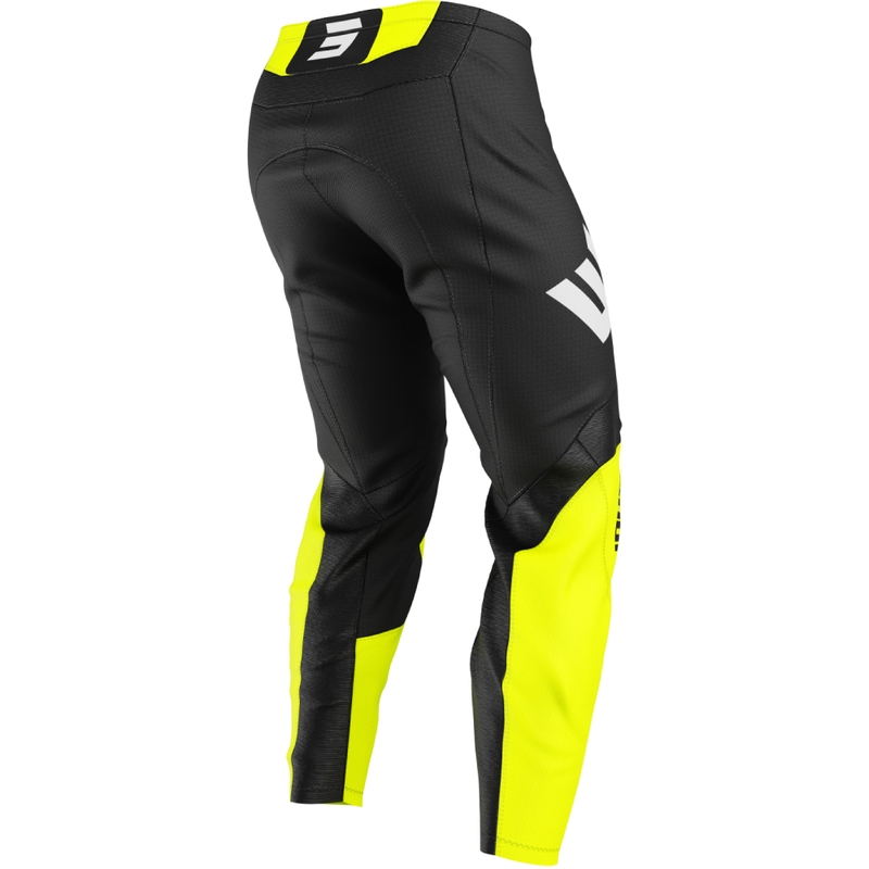 Pantaloni de motocross Shot Draw Instinct galben fluo
