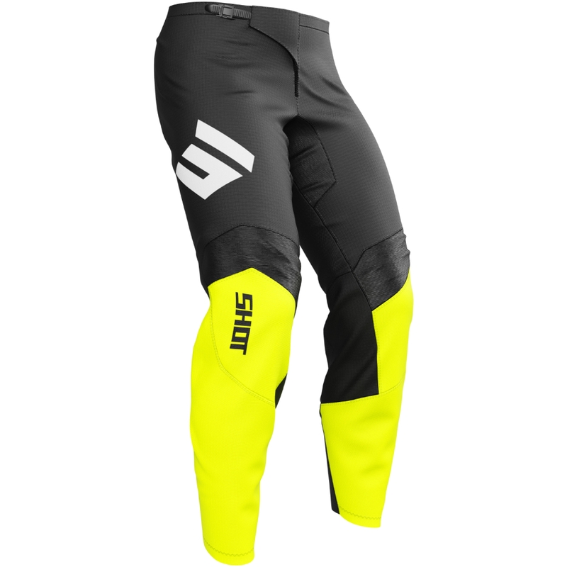 Pantaloni de motocross Shot Draw Instinct galben fluo