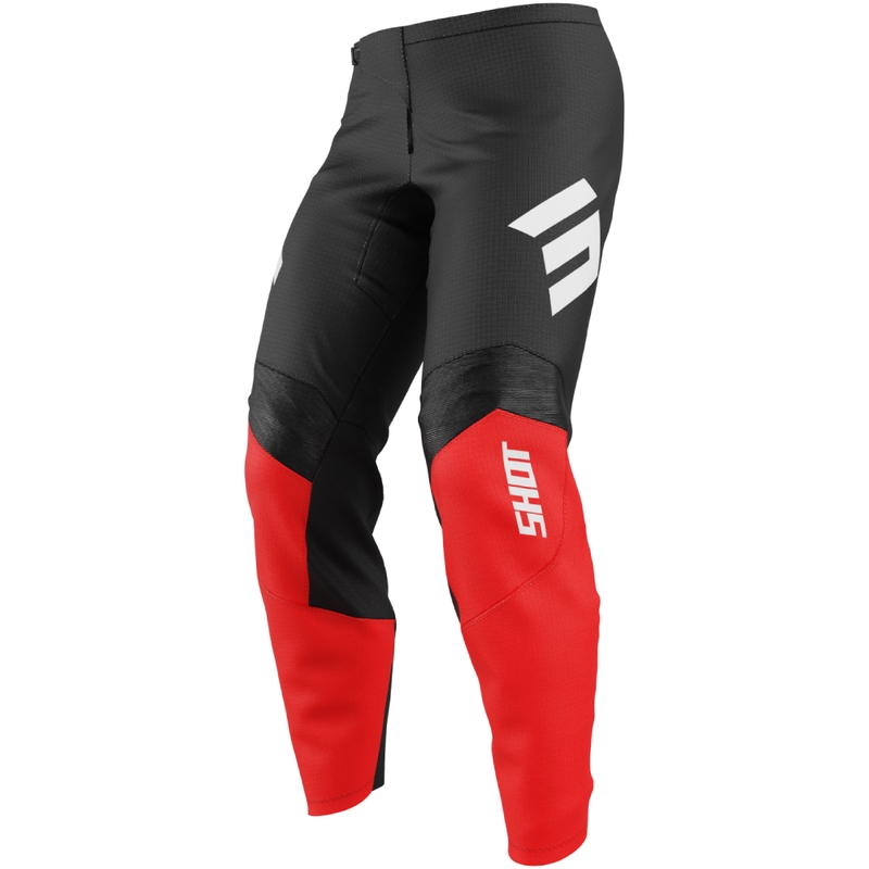 Pantaloni de motocross Shot Draw Instinct roșii