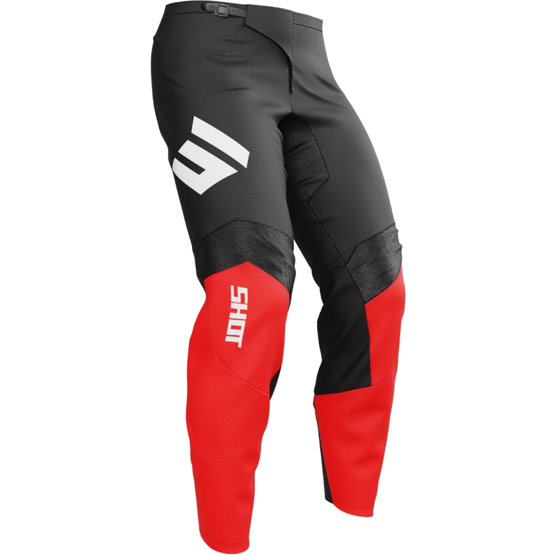 Pantaloni de motocross Shot Draw Instinct roșii