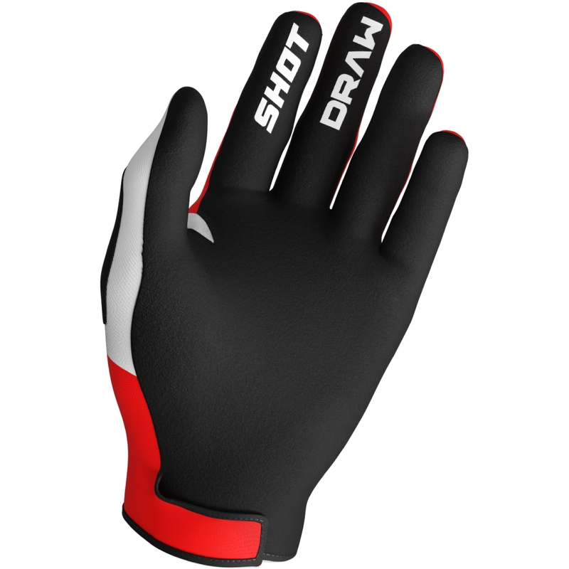 Mănuși de motocross Shot Draw Sky roșu