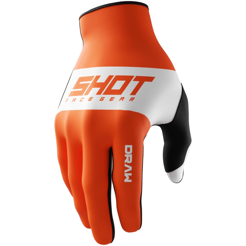 Mănuși de motocross Shot Draw Sky portocaliu