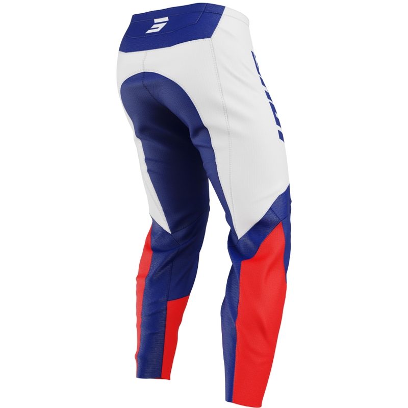 Pantaloni motocross copii Shot Draw League albastru-roșu