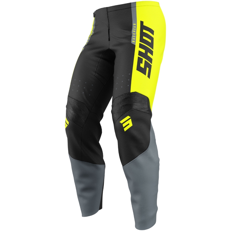 Pantaloni motocross copii Shot Draw League galben fluo