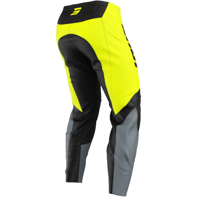 Pantaloni motocross copii Shot Draw League galben fluo