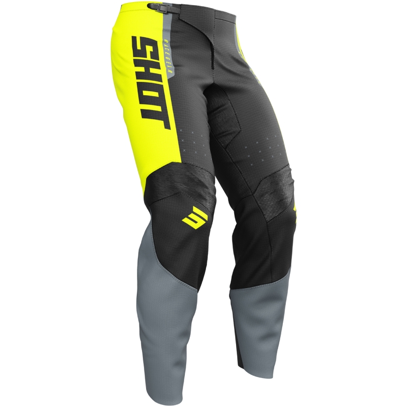 Pantaloni motocross copii Shot Draw League galben fluo