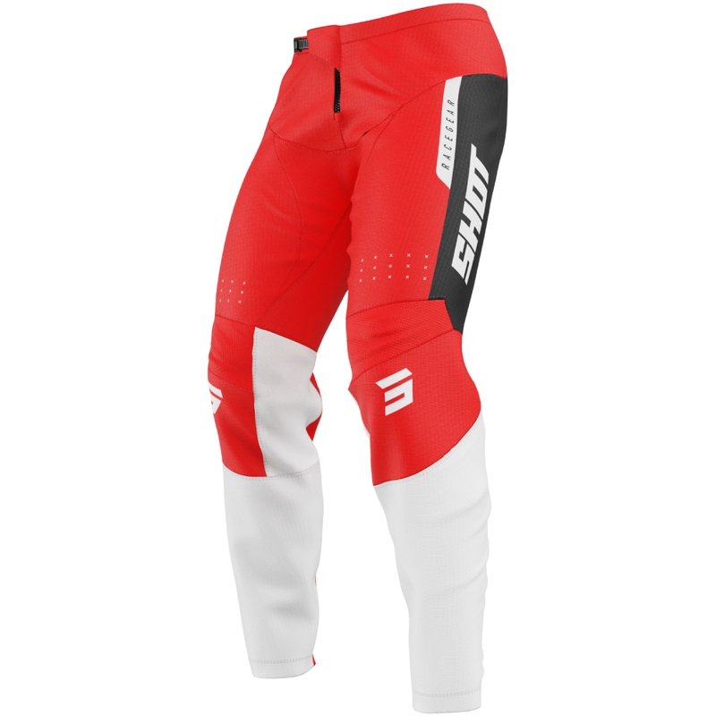 Pantaloni roșii de motocross Shot Draw League pentru copii