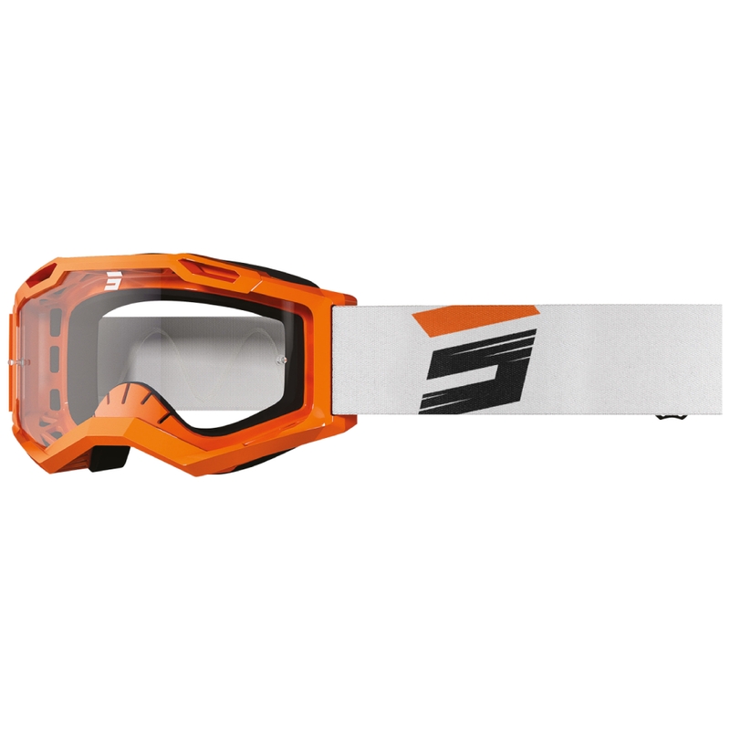 Ochelari de motocross Shot Assault 2.0 Claw portocaliu fluo cu plexiglas transparent