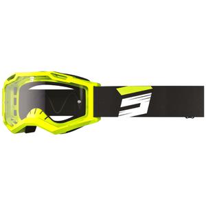 Ochelari de motocross Shot Assault 2.0 Claw galben fluo cu plexiglas transparent