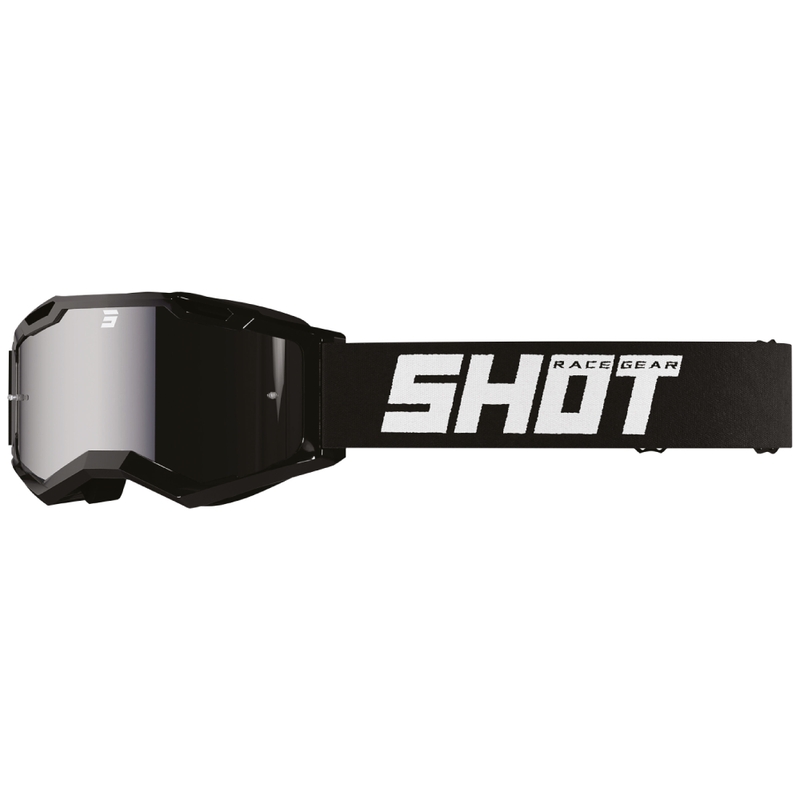Ochelari de motocross Shot Assault 2.0 negru solid cu sticla iridium