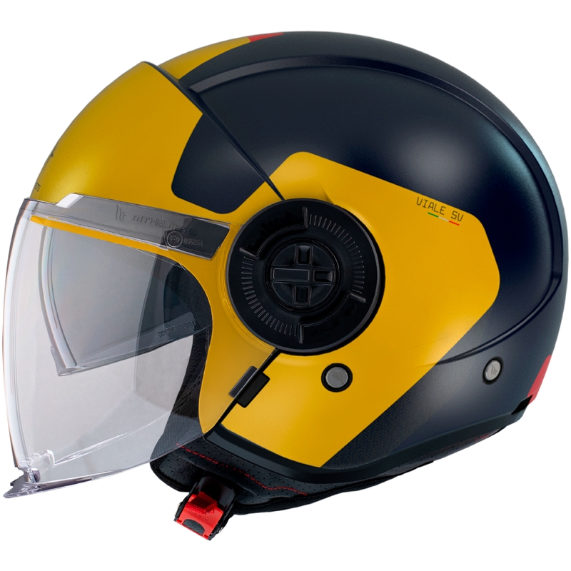Casca moto open MT Viale SV Beta D3 negru-auriu