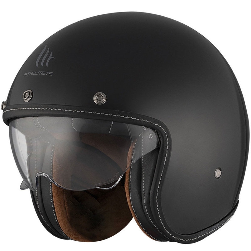 Casca moto open MT Le Mans 2 SV S SOLID A1 negru lucios