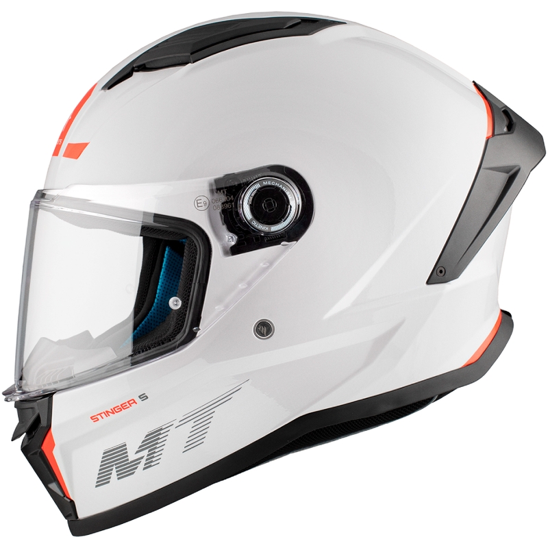 Casca moto integrala MT Stinger 2 Solid alb lucios